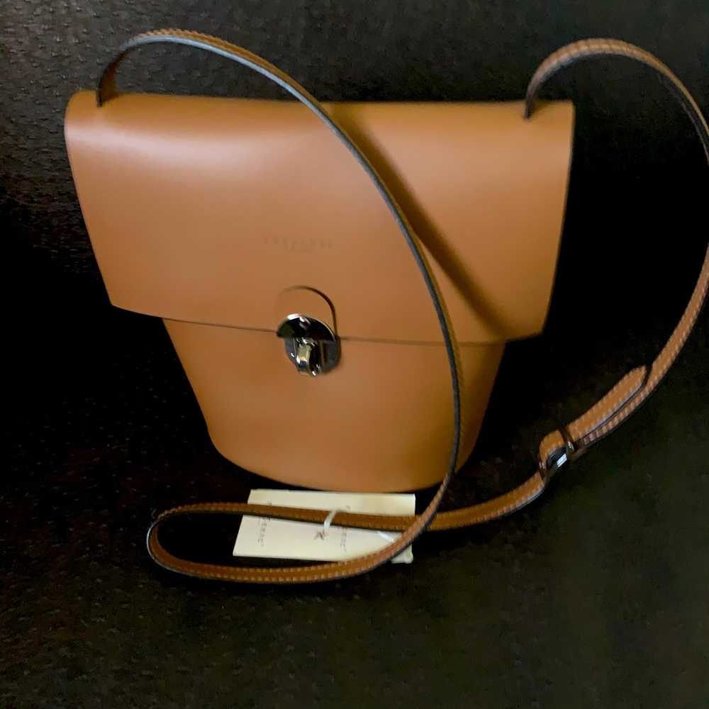 Frederic Paris Shoulder Handbag. Brand new with tag. Split cow hide.